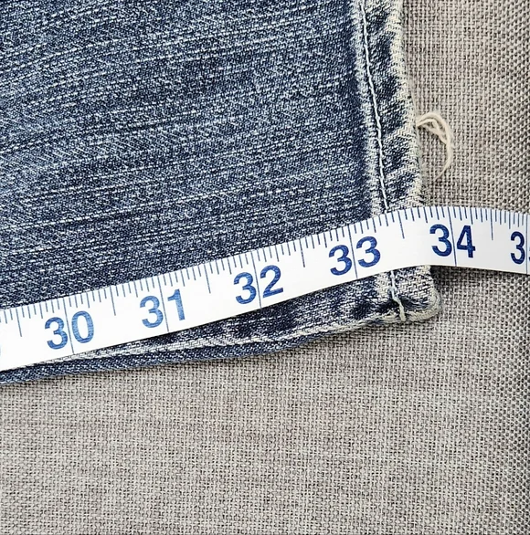 7 For All Mankind A Pocket Low Rise Boot Cut Denim Jeans 28 Long - Picture 8 of 12